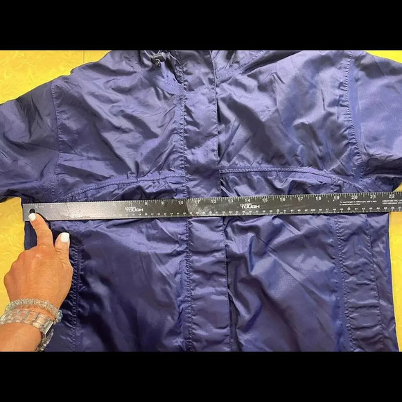 Navy Blue Serac Lightweight Raincoat Medium Preppy Back To School - Picture 5 of 7